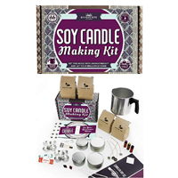 DIY Gift Kits Soy Candle Making Kit - for Adults (49-Piece Set) Become A Candle Maker Kit w/Wax, Wicks, Tin Containers, Essential Oils, Color Sticks | Creates Colorful, Large Scented Candles 