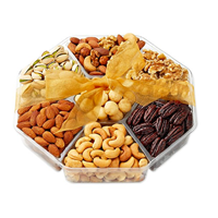 Christmas Holiday Nuts Gift Basket - Gourmet Food Gifts Prime Delivery - Mothers & Fathers Day Fruit Nut Gift Box, Assortment Tray - Birthday, Sympathy, Get Well, Woman & Families- Hula Delights 