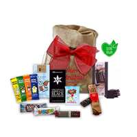 The Greatest Vegan Chocolate Gift Assortment | Vego Moo Free Montezuma Vivani Trek and more in Basically British Christmas Sack