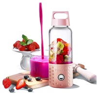 Personal Smoothie Blender, Kacsoo Detachable Portable Blender Fruit Mixer, Single Serve Juicer Cup, Lightweight USB Rechargeable Travel Blender for Shakes and Smoothies, FDA Approved,BPA Free(Pink) 