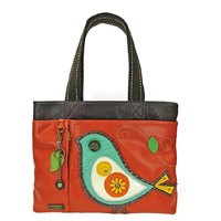 Chala Big Tote, Faux Leather, Canvas Handles, Animal Prints with Charm 