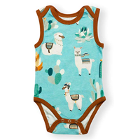 Earthy Organic Cotton Sleeveless Bodysuit Wear Baby Infant Boy Girl Preemie Animal Flower Vegetable Ultra Soft Super Cute Stretchy Natural Breathable Fabric Snap Crotch Lead Free Eco-friendly Toddler Printed Dye GOTS Indoor Outdoor Underwear Sleep Bed Quality Pyjama