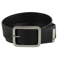 The Vegan Collection Towns Black Non Leather Belt Classic Faux Synthetic Microfiber Buckle Ethical Fair Trade India Gift Casual Classic Formal 