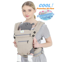Sunny & Baby Ergonomic 360 Degree Carrier Infant Toddler Front Back 100% Cotton Airflow Comfortable Cool Warm Backpack All Season Sling One Position Fits All Newborn Adapt Safety Lighter Breathable All-in-One Practical Versatile