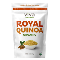 Viva Naturals Organic Quinoa Large Grain Highlands Bolivia Nuttier Flavor Soft Whole Royal Ideal Optimal Texture Round Hearty Delicate Mouth Feel Satisfy Hunger Full Longer Fiber Protein Curb Food Cravings Diet Lunch School College Work Gym Essential Amino Acid Enzyme Production Health Recipe Stir Fry Sushi Mexican Fair Trade Rice Cooker