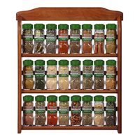 McCormick Gourmet Organic Wood Spice Rack Gift Set Beautiful Display Best Selling Herbs Blend Christmas Holiday Save Money Counter Top Wall Mount Organizer Kitchen Wedding Home House Warming Cook 