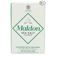 Maldon Sea Salt Flakes Simply Best Pack Seasoning Natural Enhances Flavor Food Cooking Kitchen Table Dish Clean Fresh Taste No Bitterness Additives Traditional Method England Chef