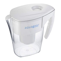 Aquagear Water Filter Pitcher Bottled Recyclable Sustainable Food Grade Material Vegan Triple Capacity Contaminants Reduction Lead Copper