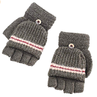 Turkoni Winter Warm Fingerless Gloves Cozy Functional Student Writing Child Baby Knitted Mittens Acrylic Fiber Colors Gift Fall Spring Chill Cold Weather Outdoor Play 