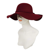 Mechaly All Season Vegan Floppy Hat Fall Winter Spring High Quality Classy Classic Soft Burgundy Beige Black Purple Blue Polyester Versatile Durable Beautiful Formal Casual Evening Day Party Theatre Restaurant Simple Elegant Gift Friend Outdoor Travel