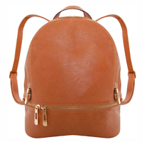 Humble Chick Vegan Leather Backpack Stylish School Weekend Purse Small Fashion Travel Bag Bookbag Saddle Brown Camel Tan Cognac Walnut Strap Everyday Evening Day Elegant Design Quality Pocket Essentials Organize Secure Authentic Brand Gift Holiday Season Friend Christmas Birthday Lightweight Water Resistant Soft Party