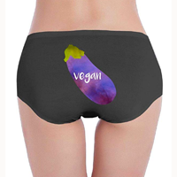 lingerie Xxh Women’s Cotton Underwear Hipster Panties Vegan Fresh Breathable Brief Panty 95% Cotton Spandex Stay-in-place Legs Comfort Waistband Preshrunk Confident Fit Various Assorted Colors Eggplant Design