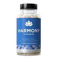 Harmony D-Mannose Urinary Tract Balance Cleanse Pure Natural Formula Fast Acting Wellness Bladder Potency Strong Lasting Protection Clean Impurities Clear System Capsule Hibiscus Extract Ingredients Long Term 