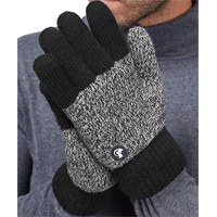 Lethmik Thick Fleece Winter Gloves Acrylic Knit Cozy Lining Mix Knit Cold Weather Fall Gift Men Quality Style Reasonable Price Design Comfort Super Outdoor Sport Activity Camping Hiking Snow Ski Skating Snowshoeing Soft Christmas Hannukah 