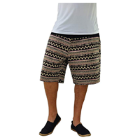 Virblatt Pattern Shorts Bermuda Funky Ethnic Design Hippie Pants Quintessenz Elastic Closure Natural Cotton Weaving Patterns Festival Clothing Alternative Travelling Chill Out Beach Summer Spring Leisure Active Movement Walking Colorful Thailand Comfort Family Run Factory Ethical