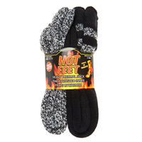 Hot Feet Heavy Thermal Socks Warm Cold Weather Winter Fall Insulated Crew Acrylic Polyester Spandex Thick Maximum Comfort Cosy Toasty Brushed Lining Coziness Gift Holiday Christmas Hanukkah Birthday House Hiking Running Lounging Leisure Casual Activity Moisture Wicking Hunting Camping Outdoor Indoor