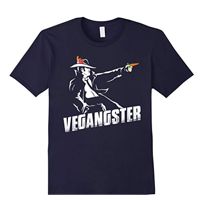 Comic Vegangster T-shirt Funny Vegan Gifts Lightweight Classic Fit Super Cool Design Colors Clothes Cotton Polyester Solid Color Birthday Holiday Leisure Spring Summer Fall Daytime Hipster 