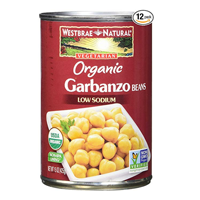 Westbrae Natural Organic Garbanzo Beans Canned Pack Store Cupboard Staple All Occasions Hummus Tagine Meal Ready Quick Easy Pantry Protein Salad Certified Recyclable Can Low Sodium Fiber Source Non-GMO Ready Serve Soaking Nutritious Tasty Wholesome Ethnic Recipe Lifestyle Diet