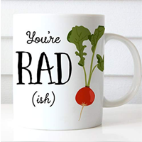 Foxy Mug Radish Coffee Him Her Gift Christmas Stocking Mother Father Dishwasher Microwave Vegan Cup Design Quality