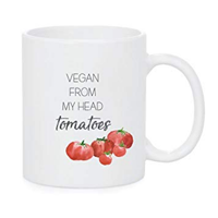 Sweet Bella Stationary Vegan From My Head Tomatoes Mug Design Hudson Valley Company Gift Her Ceramic Strong Dishwasher Durable