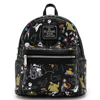 Loungefly Night Before Christmas Print Backpack Daypack School College Day Character Mini Bag Faux Leather Gift