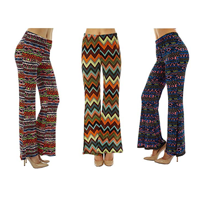 Dinamit Jeans Ethnic Bell Bottom Flare Pant Super Funky Retro Design Colorful Junior Printed Soft Spandex Poly Super Comfy Comfortable Light-weight Fabric Knitted Lounging Party Beach Summer Spring Fall Winter Birthday Festival Holiday Evening Daytime