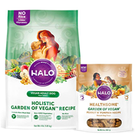 Halo Holistic and Peanut n Pumpkin dog treats Perfect for dogs who are sensitive to animal products or owners who prefer to live the fully vegan lifestyle Vegan-friendly, dog treats, Garden of Vegan recipe, holistic variety, grain free and naturally crunchy