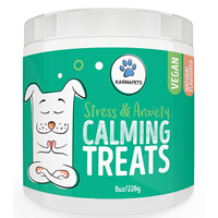 KarmaPets Stress and Anxiety Calming Treats Natural supplements to bring your pets emotions back into balance Vegan, organic, healthy ingredients