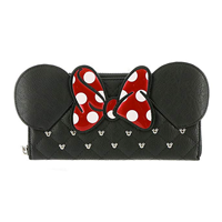 Loungefly Minnie Mouse Faux Leather Zip Around Wallet Fun Animal Card Slot Slip Pocket Interior Compartment Gift Girl Teenager Fun Cute Christmas Birthday Hannukah Stocking Stuffer