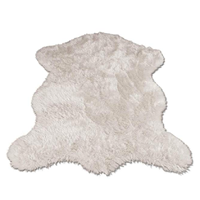 Walk On Me Classic Faux Fur Sheepskin Rub Bed Room Luxury White Polar Bear Plush Silky Soft Comfort Feel Look Authentic Gift House Warming Carpet Stylish Easy Clean France Non-slip Washing Machine
