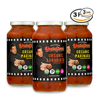 Uncle Steve Tomato Sauce Pack Certified Organic Vegan Ingredient Quick Easy Pasta Spaghetti Pizza Marinara Arrabiata Whole Plum Italy Delicious Fresh Onion Garlic Extra Virgin Olive Oil Basil Spice Kosher Paleo Traditional Recipe Lasagne Ravioli Soup Clean Eating Store Cupboard Staple Cooking 