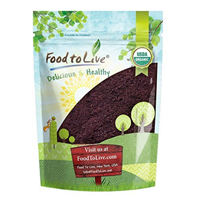 Food To Live Organic Freeze Dried Raw Acai Berry Powder Rich Anti-oxidant Source Fiber Weight Management Perfect Healthy Breakfast Start Day Puree Smoothie Fruit Free From Additives Toxins Caffeine Tea Boost Stimulate Metabolism Health