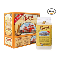 Bob’s Mill Brown Rice Flour Pack Manufactured Dedicated Gluten Free Factory Vegan Stone Ground Kosher Binding Quality High Starch Whole Grain Rich Nutty Baked Goods Bread Red