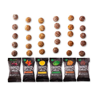 Frooze Ball Plant Protein Fruit Nut Energy Variety Pack Perfect Snack Boost Any Time day School Work College Evening Breakfast Workout Gym Gluten Free Non GMO Delicious Flavor Coconut Clean Simple Ingredients Raw Dates Raisins Sunflower Seed Peanuts Plant-based Kosher