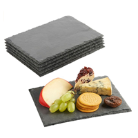 VonShef Mini Slate Cheese Board Plate Fine Dining Dinner Party Entertaining Buffet Multi Use Gift Chalk Attractive Box Wedding Christmas Versatile