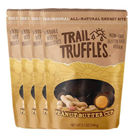 Trail Truffles Vegan Peanut Butter Cup Addict Delicious Vegan Version Store Refrigerator High Energy Healthy Snack Gym Work School College Workout Running Hiking Cycling Day Evening Afternoon Natural Plant Based Ingredients Full Anti-oxidants Vitamin Mineral Nutrition Indulgence Hanukkah Christmas Dietary Requirements Filling Superfood Taste Coconut Nectar Wholesome Dates Portable