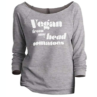 activewear Thread Tank Women’s Slouchy From My Head Tomatoes ¾ Sleeves Raglan Sweatshirt Sport Grey Polyester Cotton Comfort Super Soft Cotton Blend Relax