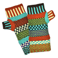 Soulmate Socks Mismatched Fingerless Mittens Funky Fun Finger Gloves Men Women Colorful Cotton Polyester Nylon Lycra Fleece Lining Gift Special Winter Fall Spring Recycled Environment Eco-friendly