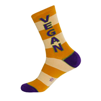 sox socks leggings Gumball Poodle Vegan Socks Sox Colorful Stripey Crew Gold Tan Purple Spandex Polyester Cotton Rubber Comfort